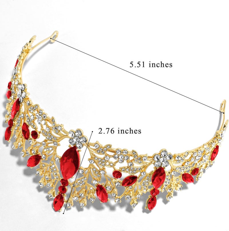 TAROSE Crowns for Women, Queen Crystal Gold Silver Tiaras with White Rhinestone and Combs, Goddess Crown for Wedding Bride Birthday Princess Bridal Shower Hair Accessories for Women - Image 4